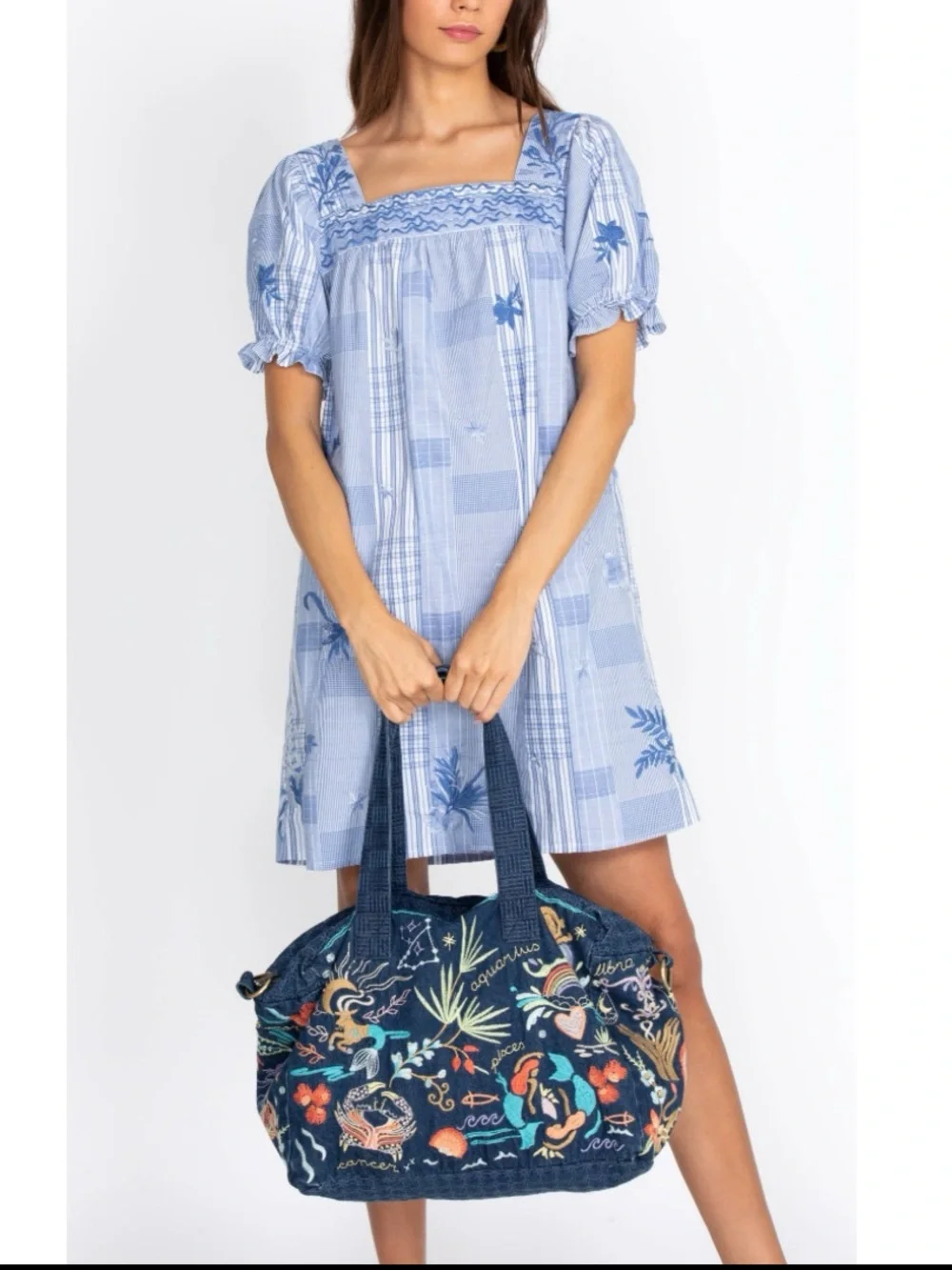 Johnny Was Marbella Square Neck Dress XS - Picture 1 of 13